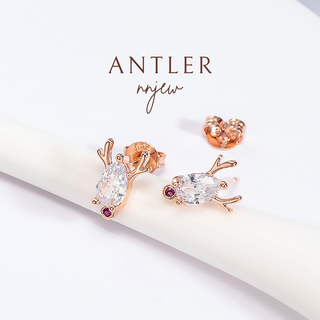 ต่างหู s925 รุ่น เขากวาง Antler ผู้หญิง ต่างหูแฟชั่น ของขวัญ เครื่องประดับ minimal