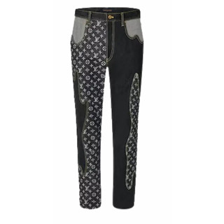 PROSPER - Louis Vuitton x Nigo Monogram Crazy Denim Pants Black