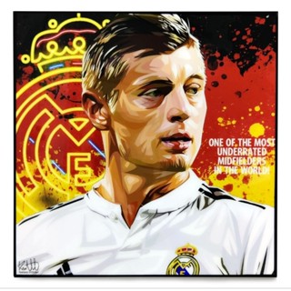 Toni Kroos โทนี โครส Real Madrid เรอัลมาดริด เยอรมัน​ รูปภาพ​ติด​ผนัง​ pop art ฟุตบอล​ กรอบรูป​​ รูปภาพ แต่งบ้าน