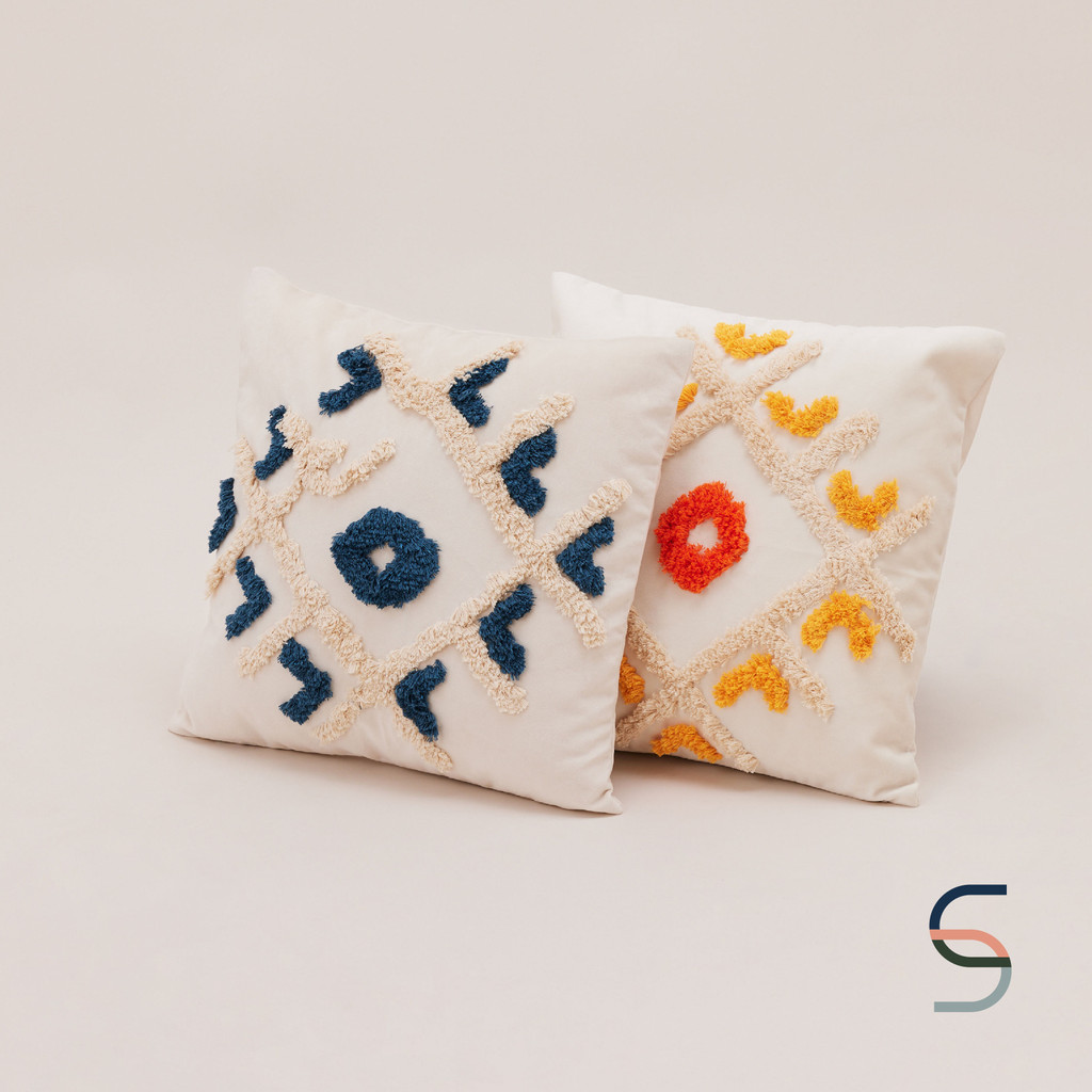SARABARN Tufted Velvet Cushion Cover | ปลอกหมอนอิง ทรงสี่เหลี่ยม