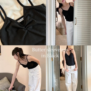 Butter sleeveless knit (Black)