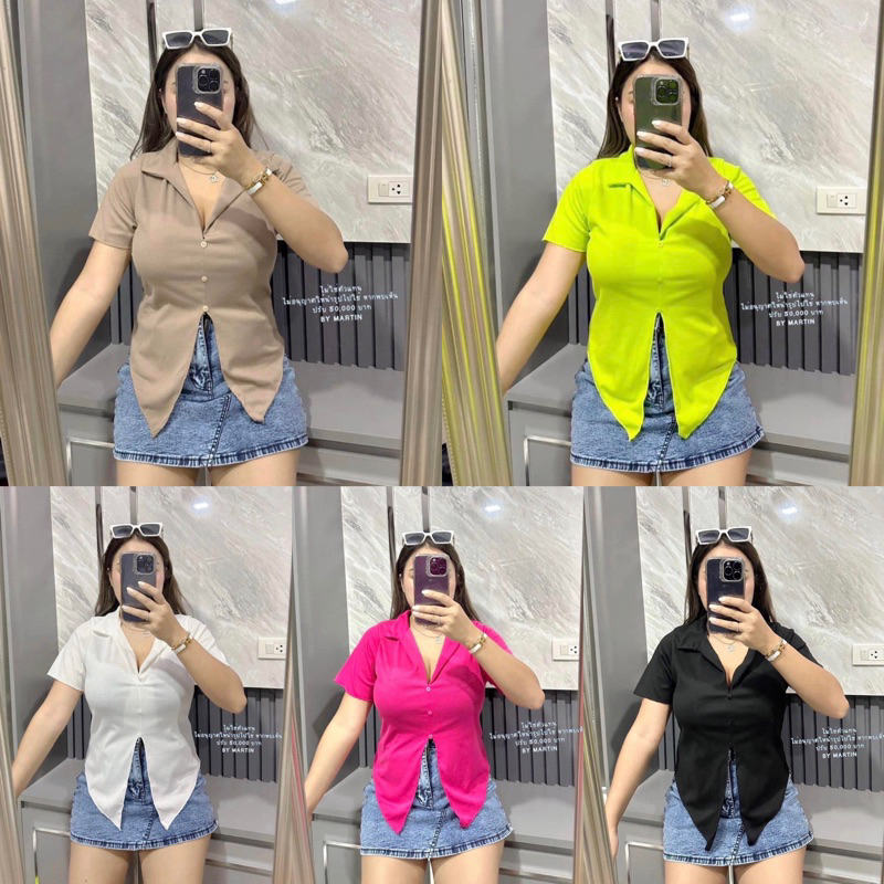 ฮิตสุดๆ อก34-46 เสื้อสาวอวบ เสื้อผ้าแฟชั่น ผ้าร่องไหมพรมเกรดดี ราคาถูก (A12)