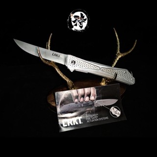 PPP​ CRKT CROSSBONES หมายเลขรุ่น: # 7530​ วัสดุ​ใบ:AUS 8 ระบบไ​ลเนอร์​ล็อค​ฟิ​บเปอร์​