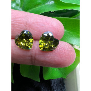 cz Olive Synthetic Diamond 2 pieces