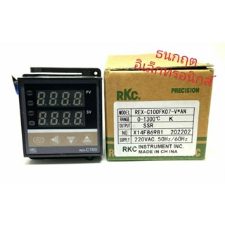 ￼REX-C100FK07-M*AN เครื่องควบคุมอุณหภูมิ 0-1300องศา  K  RELAY / SSR  หน้า 48x48 (ของใหม่)