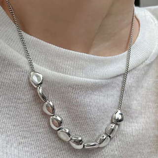 pebbles silver925 necklace สร้อยคอเงินแท้ ปรับความยาวได้