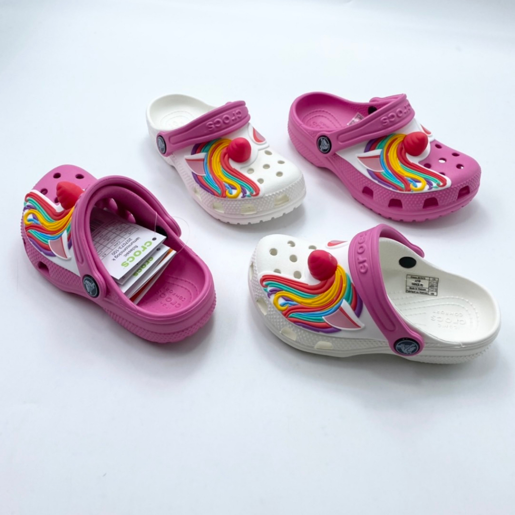 พร้อมส่ง !! รองเท้า เด็ก kid's Crocs Flclassic Iamunicorn Clog K..