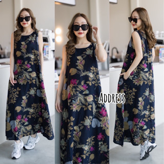 🌈🌿🌼🌸🌺💙💖🇰🇷Floral Sleeveless Maxi Dress