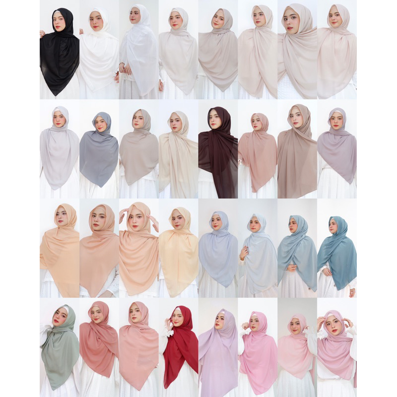 ซื้อ จัดส่งสินค้าทุกวัน🎀ผ้าพันชีฟองพรีเมี่ยม ขนาดปกติ1.90*55cm PREMIUMHIJAB *อ่านขนาดผ้าก่อนกดสั่งซือ