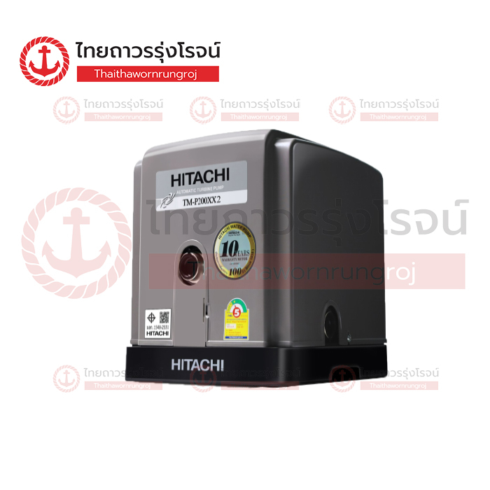 HITACHI ปั๊มน้ำอัตโนมัติแรงดันคงที่ 2ใบพัดแบบเหลี่ยม TURBINE TYPE รุ่น TM-P200XX2 / TM-P300XX2 / TM-