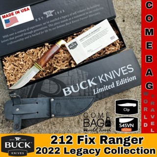 มีดBuck แท้ รุ่น 212 Fixed Ranger limited Edition 2022 Legacy Collection S45VN Satin Ironwood Handle Fixed Blade USA