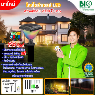 "BIOENERGYS" โคมหัวเสาโซล่าเซลล์ 25 วัตต์