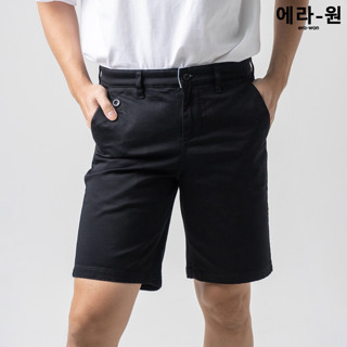 era-won กางเกงขาสั้น รุ่น Workday Skinny Japanese Vintage Shorts สี Black Smith