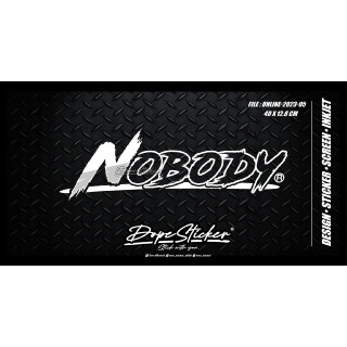 สติ๊กเกอร์สะท้อนแสง กันน้ำ ติดรถยนต์ รถมอเตอร์ไซค์ NOBODY (แบบตัวเจาะ)