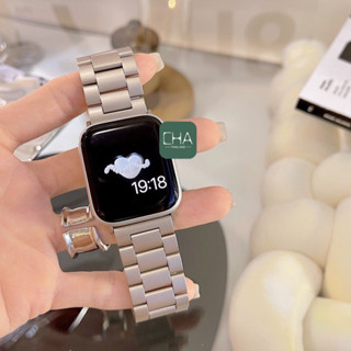 สายเลส หนัก ใช้ได้กับ Watch 8 ultra 7 6 5 4 3 2 1 se Size 40/41mm 44/45/49mm สาย smart watch