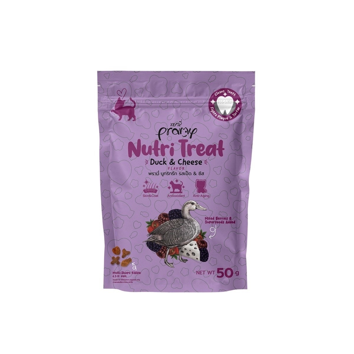 Pramy Nutri-Treat พรามี่ ขนมขัดฟันแมวหลากหลายรสชาติ ขนาด 50g ราคา ถูกที่สุด ดีลบีเคเค แกลเลอรีภาพที่ 6