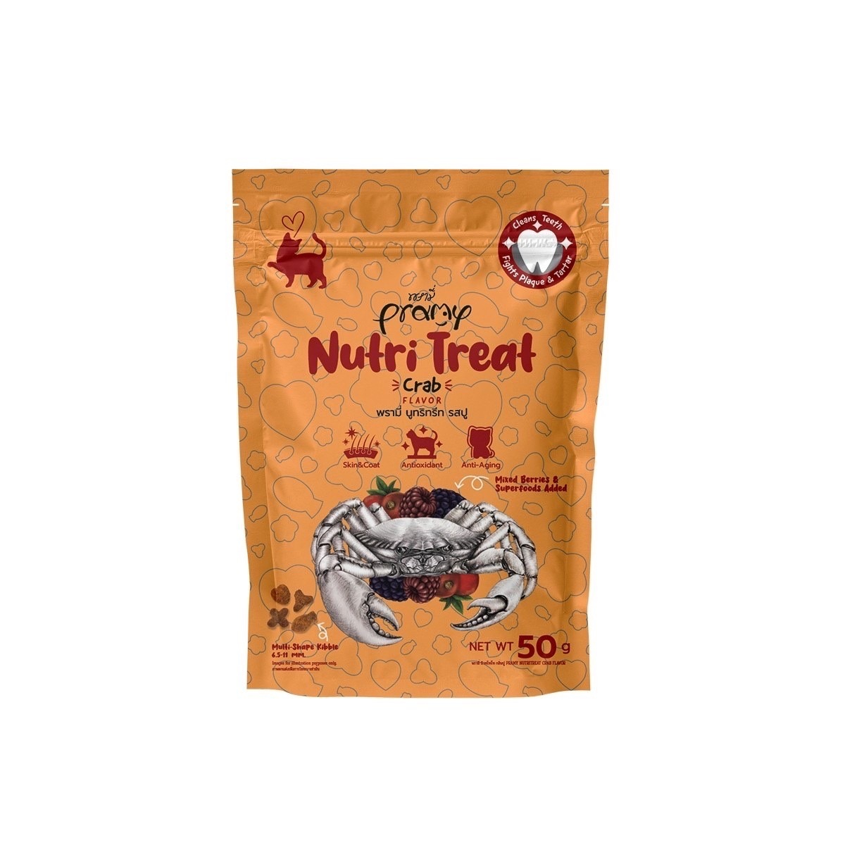 Pramy Nutri-Treat พรามี่ ขนมขัดฟันแมวหลากหลายรสชาติ ขนาด 50g ราคา ถูกที่สุด ดีลบีเคเค แกลเลอรีภาพที่ 7