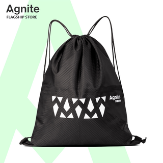 Agnite กระเป๋าเป้สะพายหลังแบบหูรูด กระเป๋าเป้หูรูดใส่ชุดว่ายน้ำ ถุงผ้าสะพายหลัง น้ำหนักเบา กันน้ำ Drawstring Backpack
