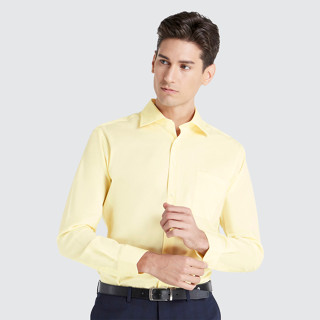 SUIT SELECT Wide Spread Plain Shirt (Yellow)