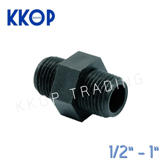 [PE แบบเกลียว] นิปเปิ้ล PE แบบเกลียว nipple พีอี ขนาด 1/2″ – 1″