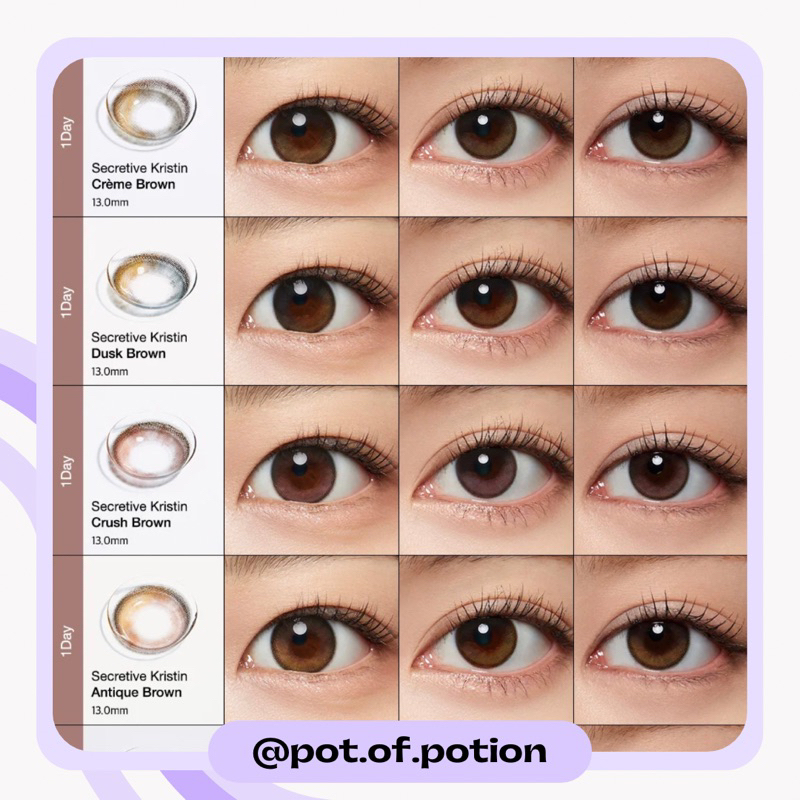 พร้อมส่ง Hapa Kristin — Secretive Kristin สี Creme Brown รุ่น 1 day / เลนส์ รายวัน - รูปที่ 6