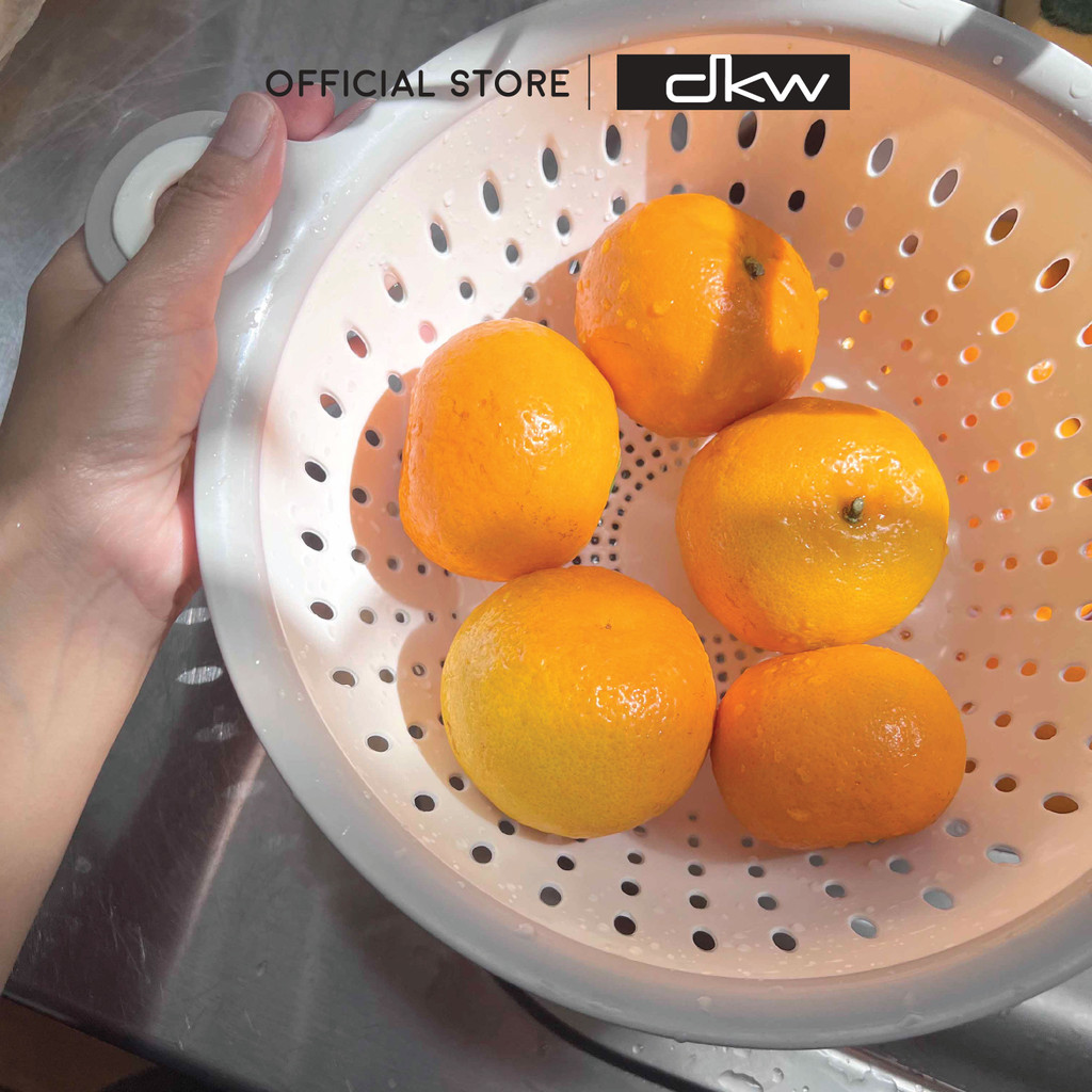 DKW HH-960 กระชอนล้างผักผลไม้ Duo (ไซซ์ M) (มีหลายสี) กระชอน ตะกร้าล้างผักผลไม้
