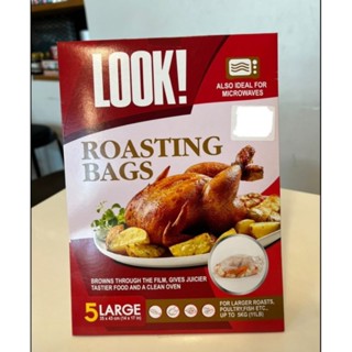 ถุงอบ ไมโครเวฟ ขนาด 35*43 Cm. Look ! Roasting Bags (1 แพค มีถุง 5 ใบ)