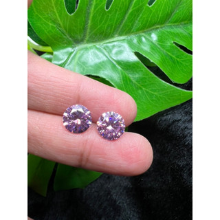 cz pink Diamond 6mm to 11 mm Total 2 pieces