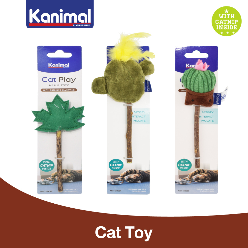 [110453] Kanimal Cat Toy ของเล่นแมว รุ่น Cactus Stick ไม้มาทาทาบิ กระบองเพชรพันขน สำหรับแมวทุกสายพันธุ์ ขนาด 26x8 ซม.