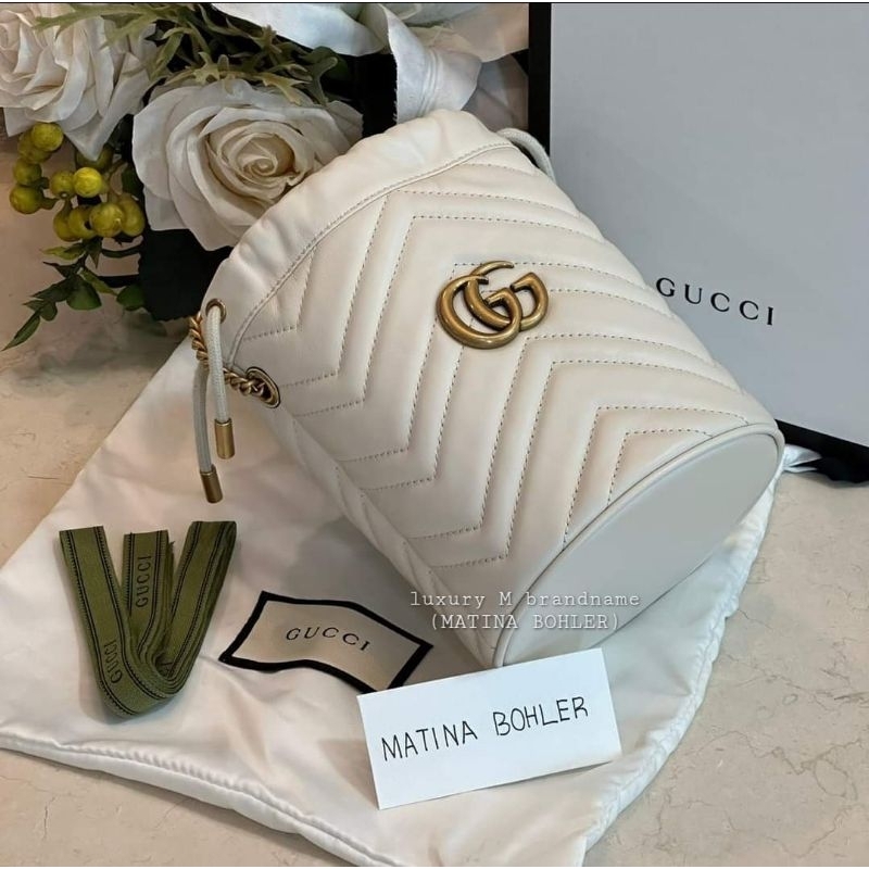 GG marmont bucket bag Gucci มือสอง กระเป๋าแบรนด์เนม