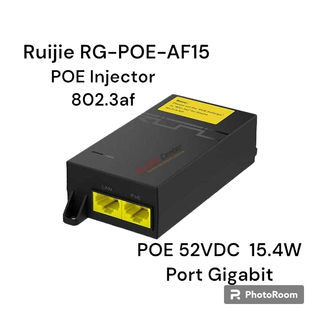 Ruijie RG-POE-AF15 POE Injector 802.3af POE 52VDC 15.4W Port Gigabit