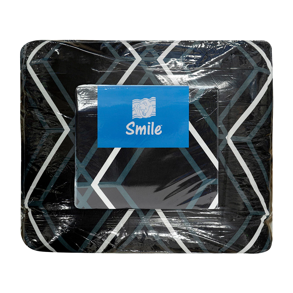 ชุดเครื่องนอน Picasso รุ่น Smile ลาย Lima สีดำ ผ้าไมโครซาติน 300 เส้น thumbnail 5