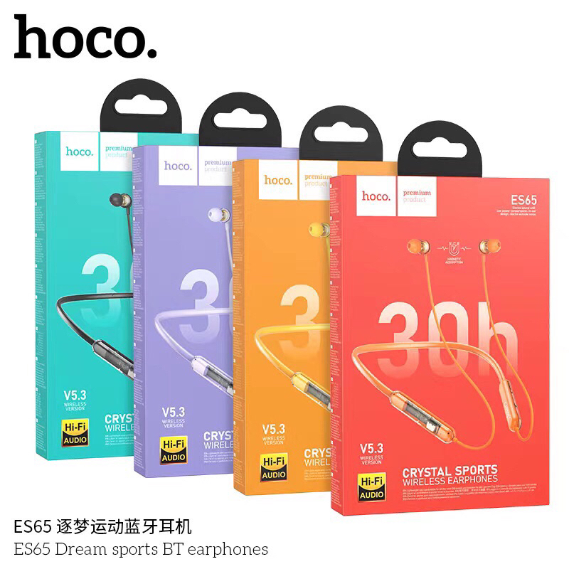Hoco ES65 หูฟัง Dream sports หูฟังบลูทูธ 5.3 กันน้ํา ตัดเสียงรบกวน พร้อมไมโครโฟน สําหรับโทรศัพท์มือถือ