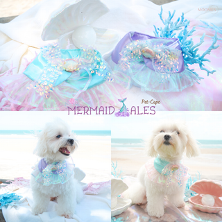 คอปกสัตว์เลี้ยงเงือกเมอร์เมด Mermaid Tales สำหรับหมาเเละเเมว : Pet Scarf