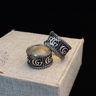 💍แหวน💍 Gucci ring with double G logo เงินแท้