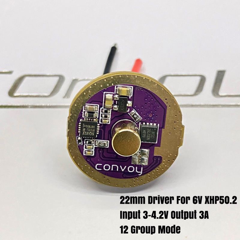 วงจรไฟฉายขนาด 22mm 3000mA 6V 12 กรุ๊ปโหมด