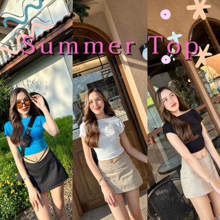 🌺Summer top | เสื้อยืดเว้าหลังเก็บทรงดีมาก ~