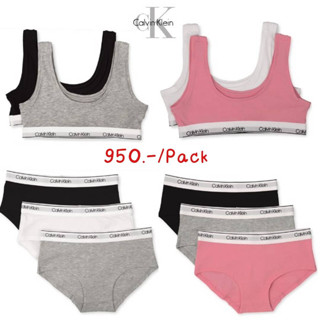 [เก็บ code ลดเพิ่ม 142 บาท]พร้อมส่ง📦Calvin Klein Bralette(เเพค 2 ตัว)/Hipster (เเพค 3ตัว)Girl Size ผู้ใหญ่ใส่ได้ค่ะ