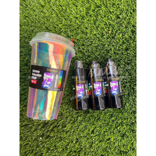 BB4 Syrup น้ำเชื่อมรสองุ่น🍇 Set 3 ขวด (พร้อมแก้วน้ำสีรุ้ง🌈 22 ออนซ์) ฟรี❗️3 ใบ