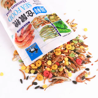 อาหารหนูแฮมเตอร์ 400g (sea foodซีฟู๊ด ) ไจแอนท์ หนูโรโบ หนูตัวเล็ก อาหารสัตว์ฟันแทะ Hamster Master Food