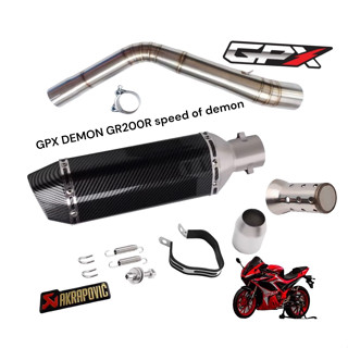 ชุดโปรโมชั่น สลิปออน DEMON GR200R + ปลายท่อ 14 นิ้วเคฟล่า พร้อมเเคทลดเสียง