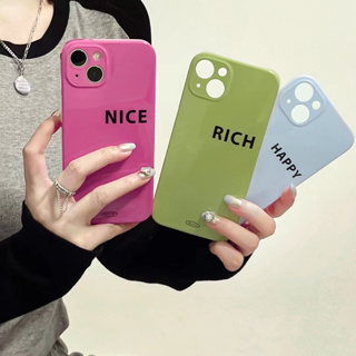 💕พร้อมส่ง💕iPhone 14 13 12 11 Pro Max เคส for เคสไอโฟน11 สีทึบ บางเบาพกพาง่าย สไตล์เรียบง่าย ซิลิก้าเจล Case