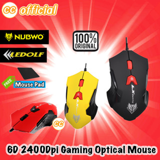 ✅แท้100% NUBWO Gaming Optical Mouse NM-60 USB เม้าส์ หมาป่า เกมมิ่ง ออฟติคอล #CC