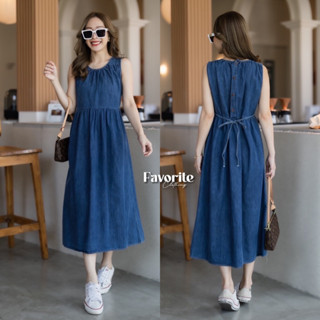 🌈🌿🌸🌺🌼💙🇰🇷 Jeans Sleeveless Maxi Dress