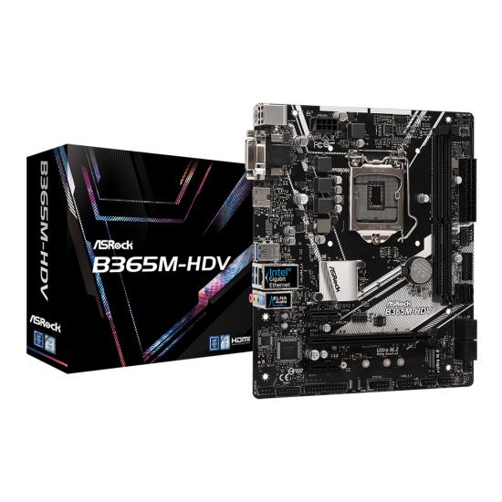 MAINBOARD (เมนบอร์ด) 1151 ASROCK B365M HDV GEN8-9 ใช้งานปกติ