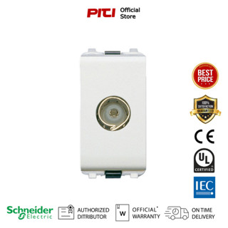 Schneider Concept 3031PFM_WE TV Socket เต้ารับโทรทัศน์ แบบเกลียว (F-Type) ขนาด 1 ช่อง สีขาว