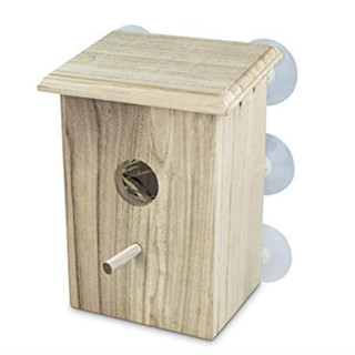 PetsNall : PNAHR4912* บ้านนก Wooden Bird Nest Box