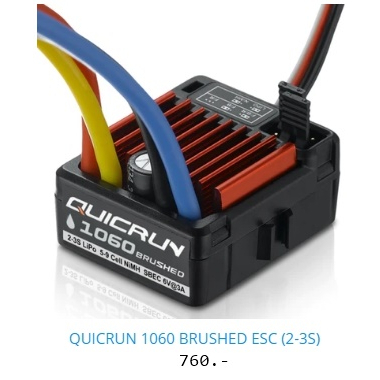 Hobbywing  QUICRUN 1060 BRUSHED ESC (2-3S) 60A Suitable for 1:10 SPORT, BOAT