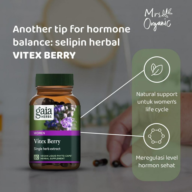 🌐พร้อมส่ง💫[แท้ 100 % นำเข้าจาอเมริกา🇺🇸]สมุนไพร Gaia, Vitex Berry สำหรับผู้หญิง, 60 Vegan Liquid Phyt