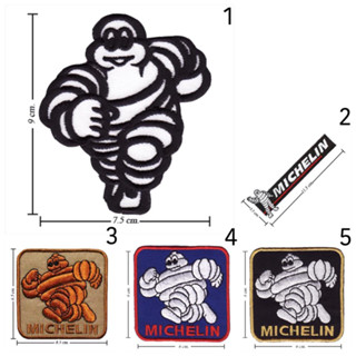 อาร์มปัก MICHELIN ตัวรีดติดเสื้อ อาร์มปักมิชลิน อาร์มรีดติดเสื้อ อาร์มโลโก้รถยนต์